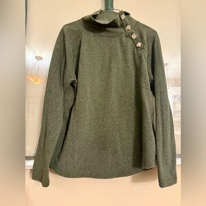 J. Crew Olive Buttoned Sweater